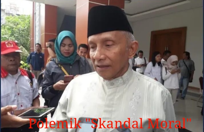 mien Rais memberikan keterangan pers usai Munas Partai Ummat di Sleman terkait ancaman hukum dari Komdigi.