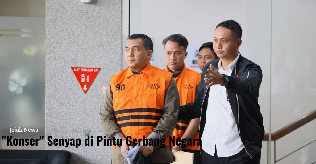 Foto penahanan resmi Wakil Menteri Imigrasi dan Pemasyarakatan nonaktif Silmy Karim oleh penyidik KPK di Jakarta.