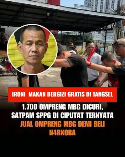 Gedung Dapur SPPG Ciputat 07 tampak sepi setelah mengalami aksi pencurian inventaris logam.